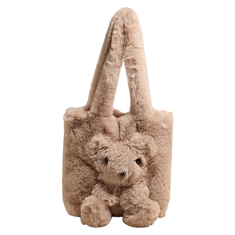 Cute Little Bear Girl Single-shoulder Bag, High Appearance Level, Fashionable and Simple Bag