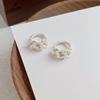 S999 Sterling Silver Gardenia Earrings: Elegant, Light Luxury Flower Ear Studs In New Chinese Style for Women.