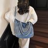 Denim Tote Bag Women's Large Capacity Commuting Shoulder Bag Crossbody Bag