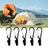 10Pcs Camping Tarp Clips with Carabiner Hanging Hooks Tent Securing Clip Windproof Safety Clip for Outdoor Grill Camping