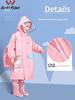 Children's Raincoat for Boys 7 Years Old and Girls 8 Years Old, Full-Body Waterproof, Suitable for Kindergarten Girls and Elementary School Students
