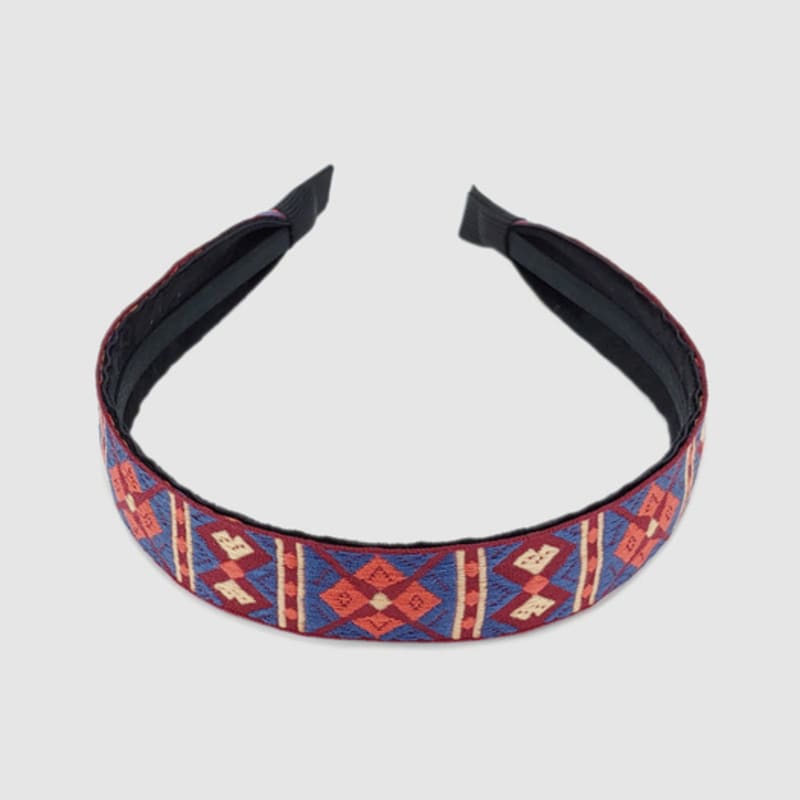 LALA African Pattern Hairband - WINE