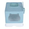 Enclosed Cat Litter Box Anti Splashing Easy to Clean Odor Control Large Top Entry Foldable Kitty Litter Tray with Lid