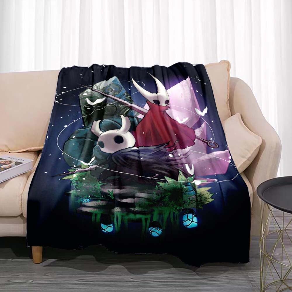 Hollow Knight deka Herní flanel Novinka Hřejivý flanel z mikrovlákna Odolný pro děti i dospělé Cestovní přehoz na pohovku