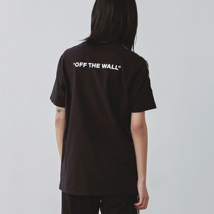 Vans T Shirts Women's Black Crew Neck Moderate Straight Fit VN0A4MN2BLK