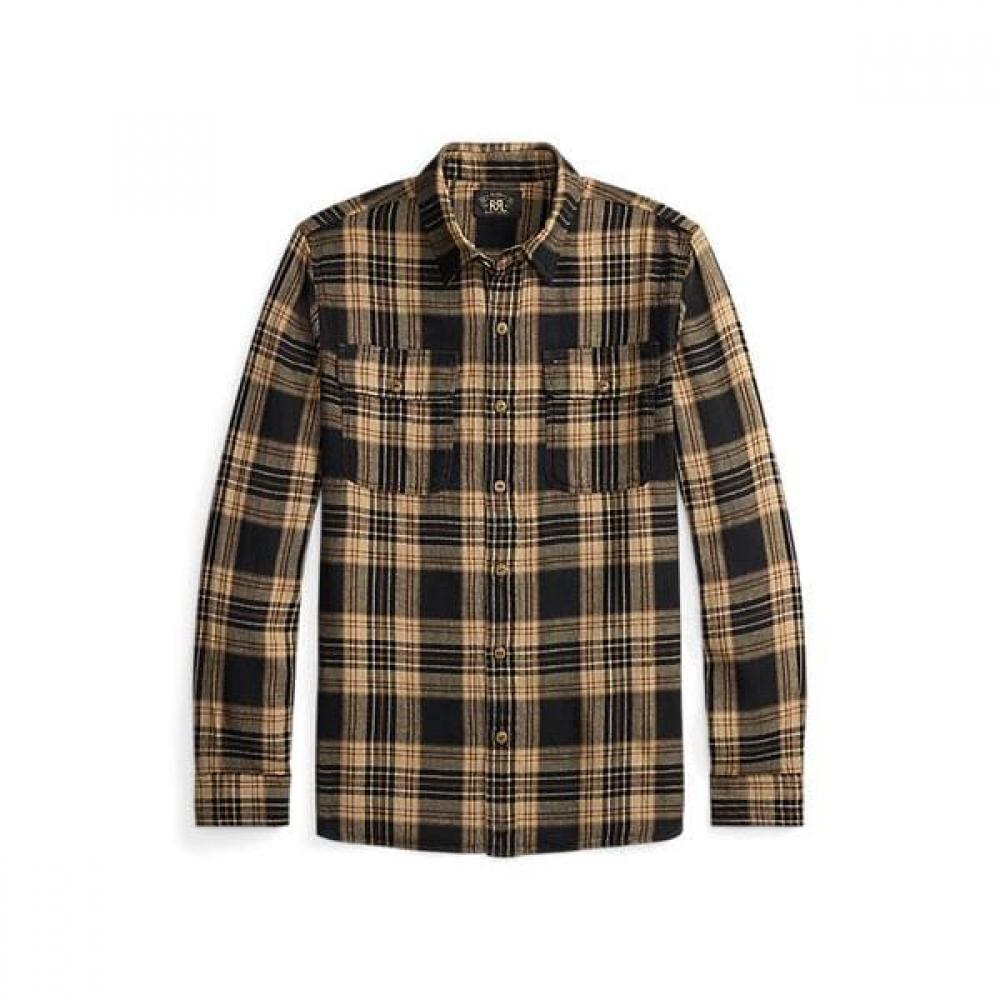 

Double Rl Plaid Cotton Linen Work Shirt Mnrrwov16820406200 XL