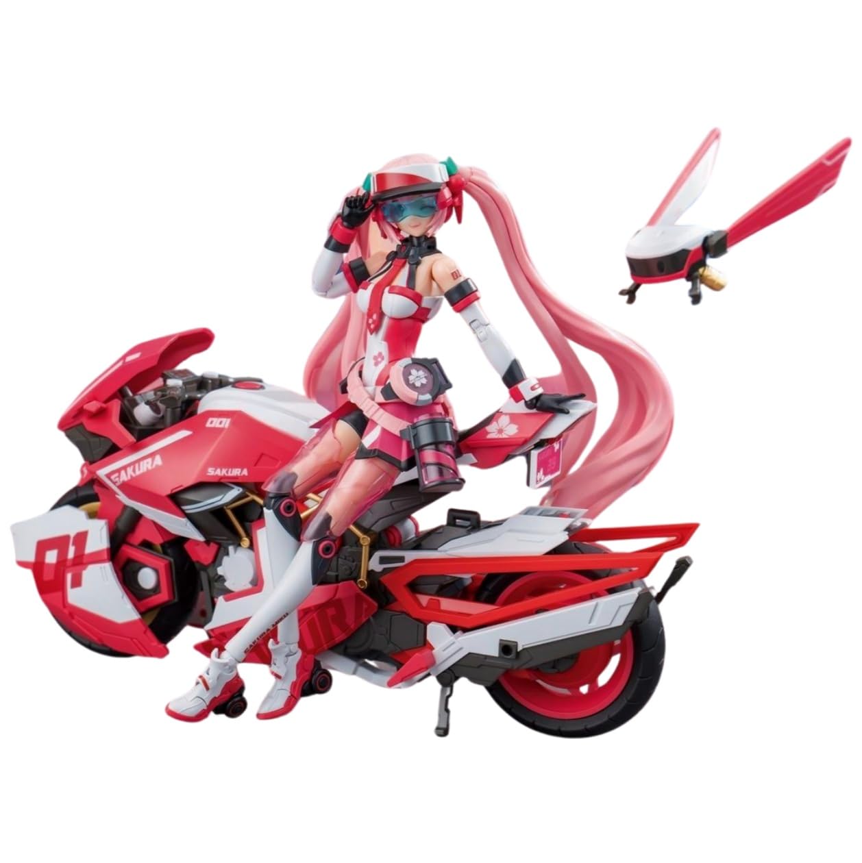 

SOSKILL YOLOPARK Sakura Miku Pink Music Storm with 16cm Luminous Armored Beautiful Assembled Plastic [ToyBase] 1/12 - Bike, Tall, Girl, Girl, Movable,