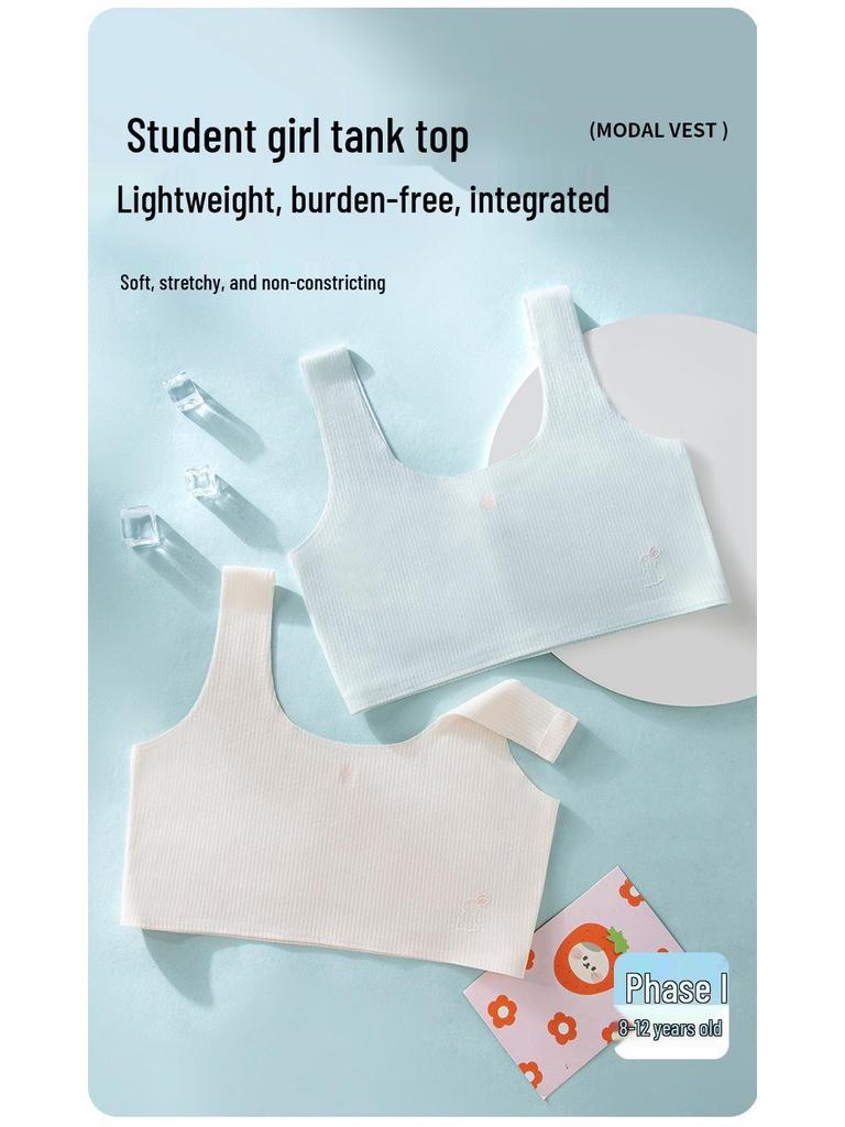 Seamless Breathable Bra for Teen Girls - Antibacterial, Stage Two Development