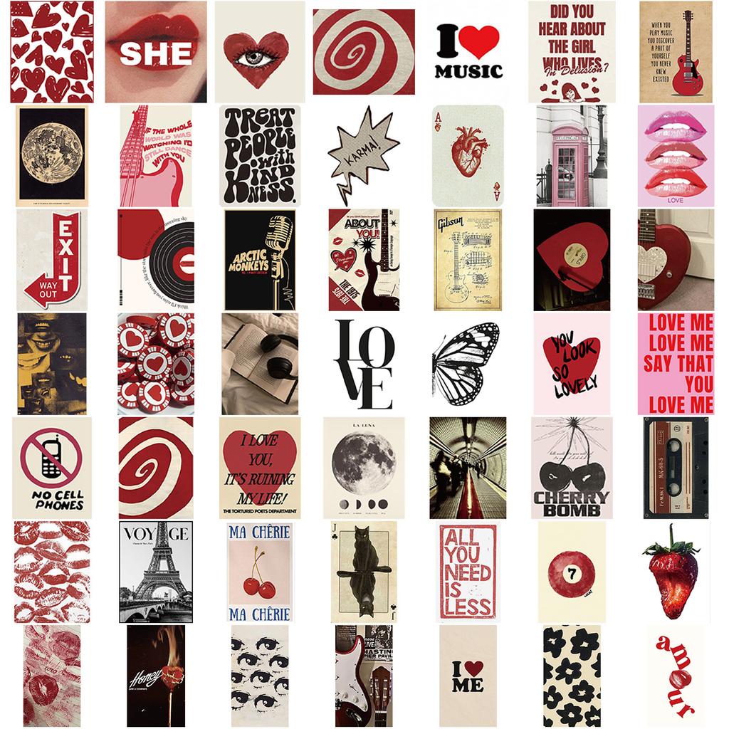 50 Y2K Posters Girl Graffiti Stickers Decorate Guitar Notebook Suitcase DIY Waterproof