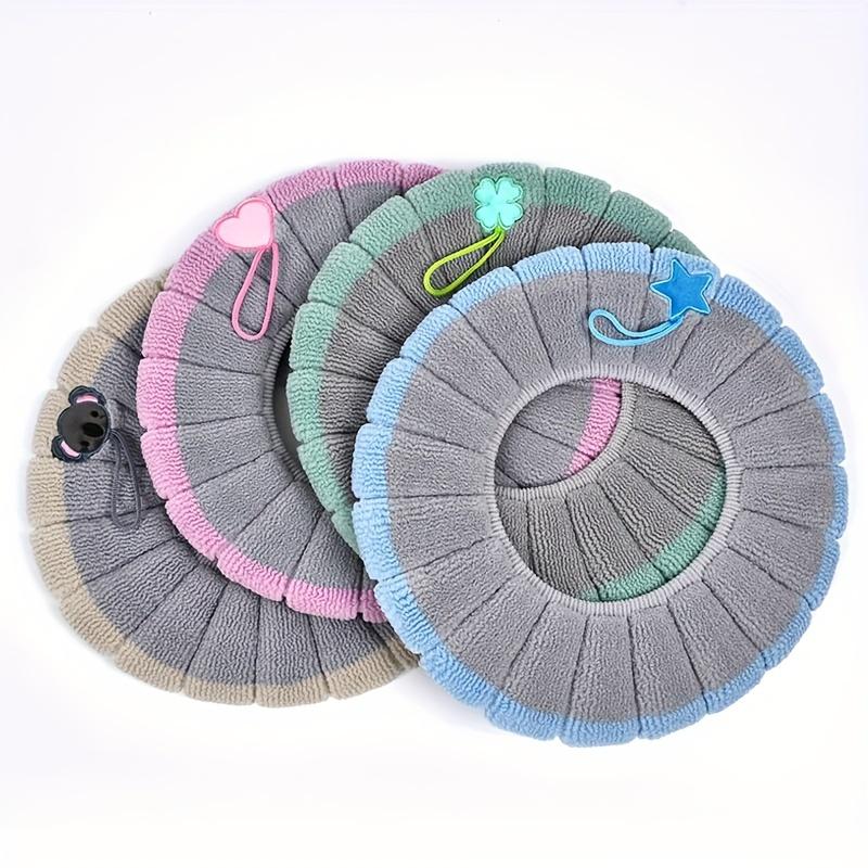 4 buc Huse moi pentru capacul scaunului de toaletă, mai groase, mai călduroase, extensibile, lavabile din material textil, toaletă potrivită pentru toate capacele de toaletă ovale