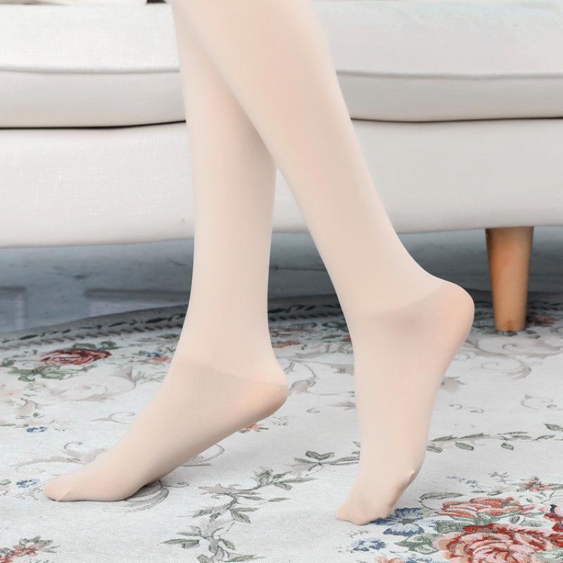 Women's Versatile Thin Black Nylon Pantyhose - Solid Color Bottoming Leggings