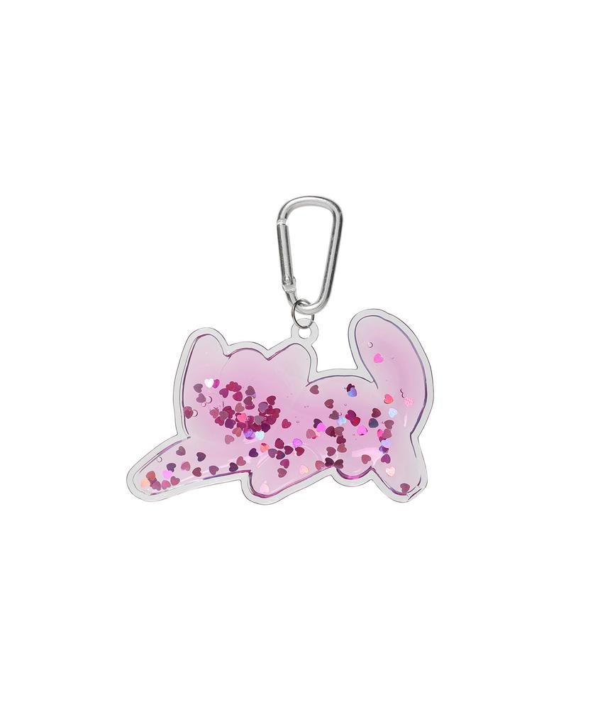 WACKY WILLY Friends Glitter Keyring Purple