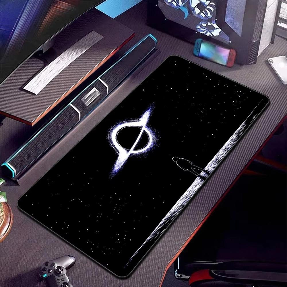 Purple Starry Sky Symbol Gaming Mouse Pad Waterproof Nonslip Desk Mat