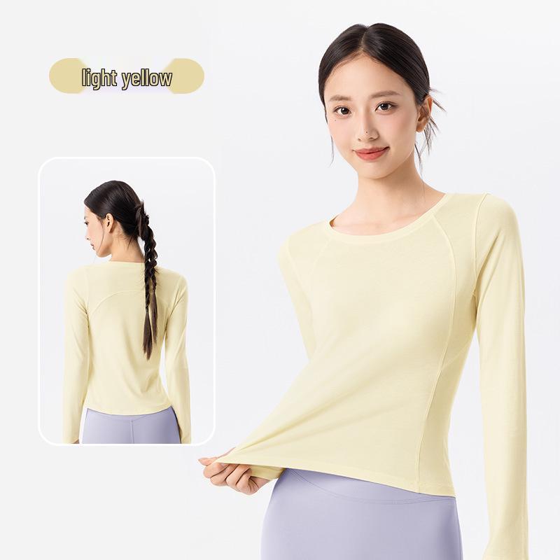 Women's Customized Slimming Long Sleeve Yoga Top - Breathable Fitness Sportswear for Pilates and Running