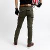 Four-Season Motorcycle Riding Pants - Military Green/Black, Anti-Fall, Slim Fit Jeans