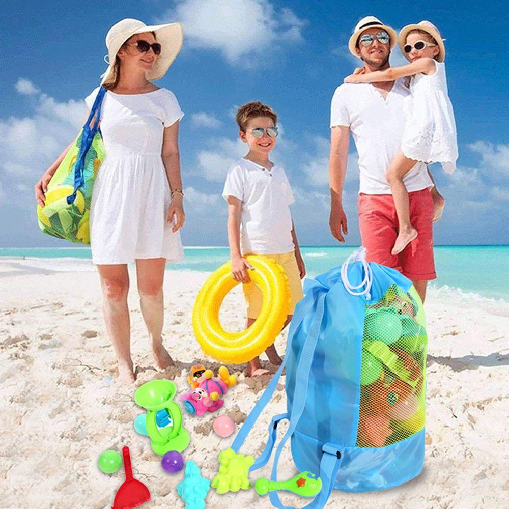 Beach Toys Pouch Girls Sundries Organizer Kids Shell Bags Storage Bag Beach Bag Mesh Swimming Bag
