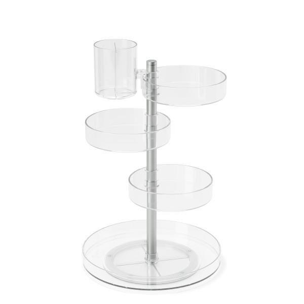 Pirouette jewelry organizer, rotating, white