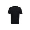 Under Armour Solid Color Logo Print Cool Breathable Training Round Neck Short Sleeve T-Shirt Men Tops Black 1370362-001