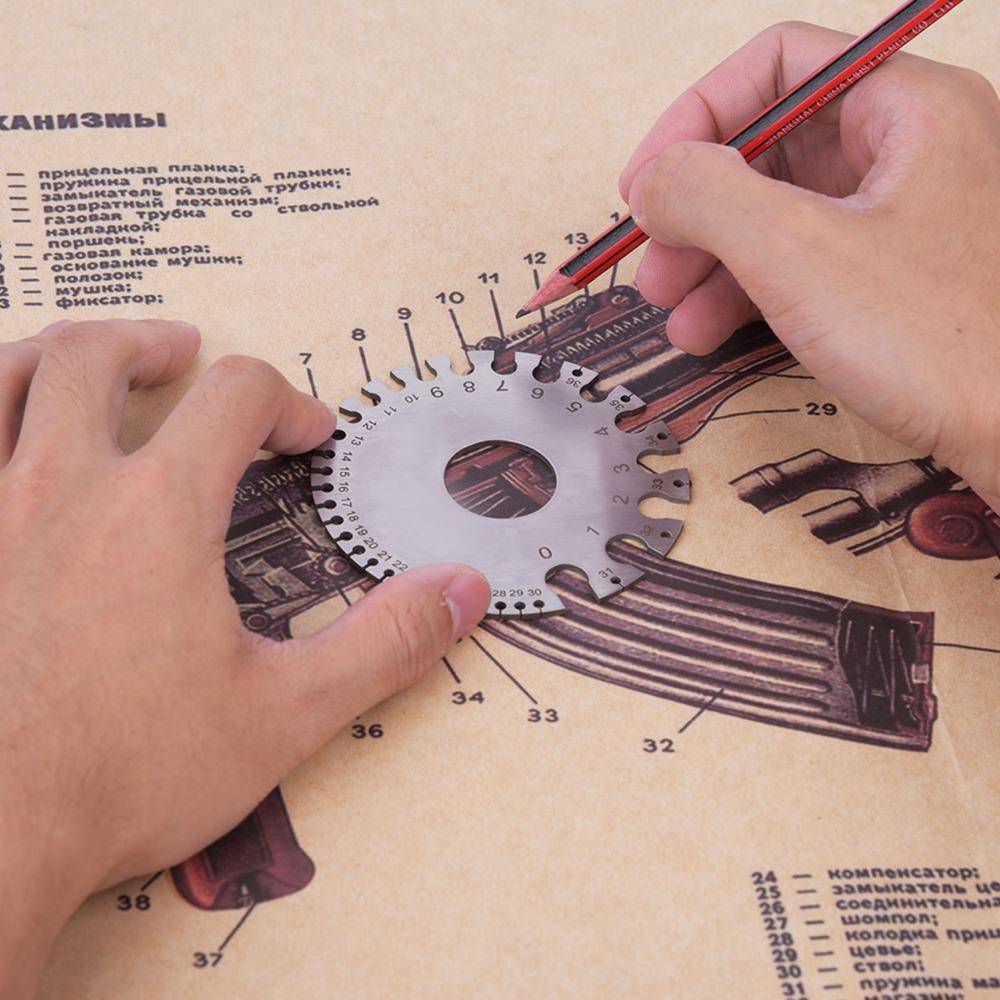 Metric and Imperial Scales Thickness Gauge for Wire, Sheet Metal, Paper, Leather, Wood