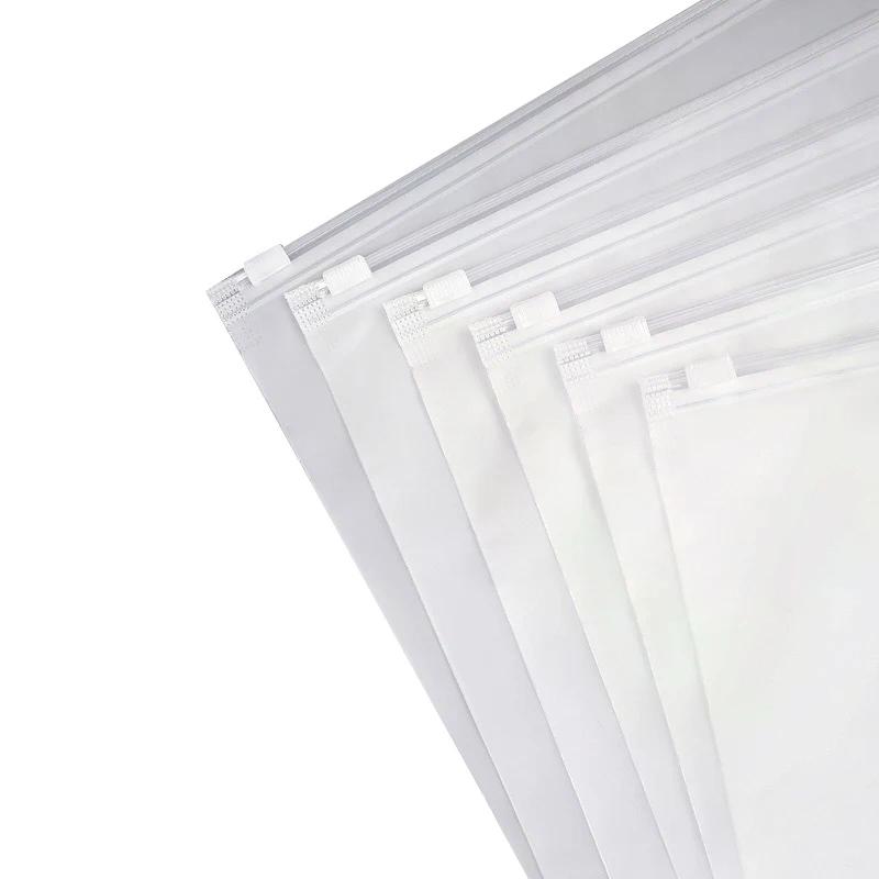 10/15Pcs Reusable Zipper Bag PE Frosted Transparency Plastic Waterproof Travel Packing For Clothes Underwear Classified