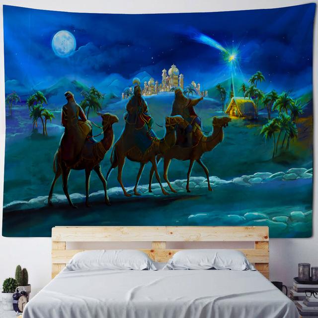 

Рождественские украшения гобелен на стене снег Рождественская елка украшение дома печатный фон ткань фестиваль украшение стены 230x180cm