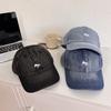 Washed Denim Baseball Cap Children Show Their Faces Small Wide Brim Peaked Cap Versatile Big Head Circumference Soft Top Face Covering Hat Tide