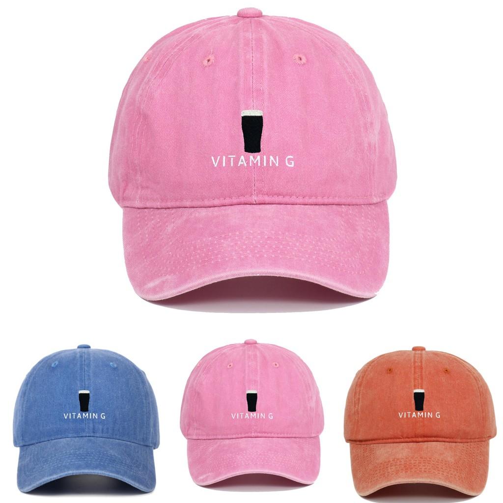 Vitamin G Letter Baseball Cap With Retro Style And Adjustable Fit For Outdoor Activities