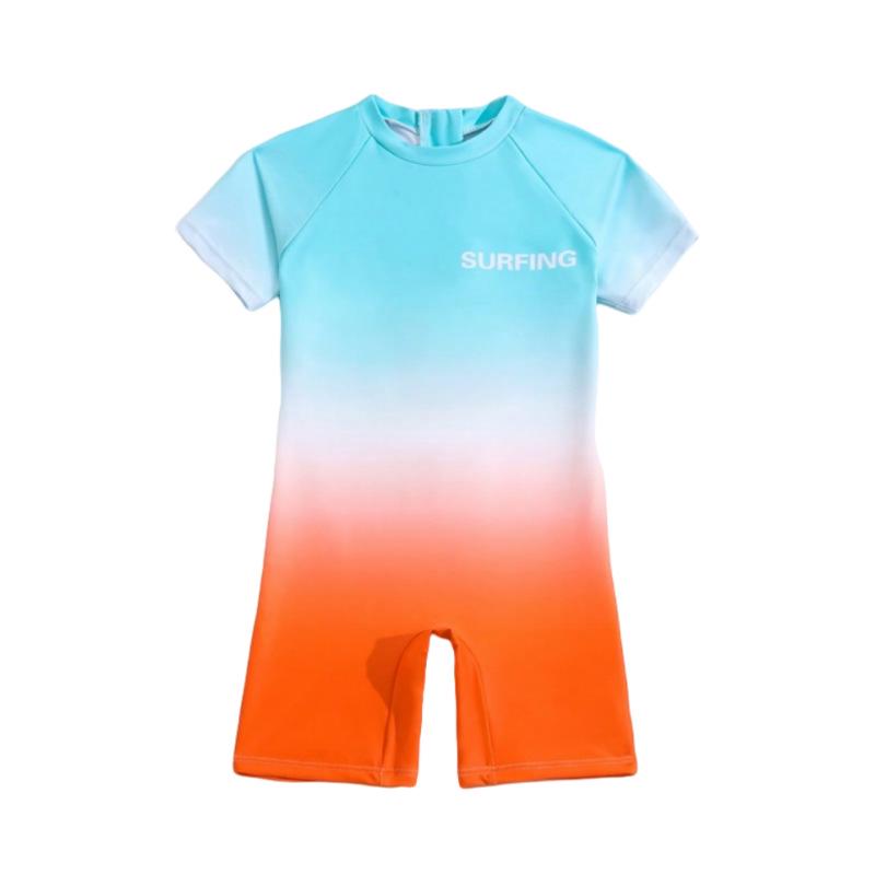 

Boys Baby Long-Sleeve Sunscreen Swimsuit - Quick-Dry Swimwear for Kids 7 Years