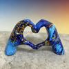 Heart Hands Sculpture Love Heart Hands Gesture Statue for Room Bookshelf Coffee Table Dining Table Centerpiece