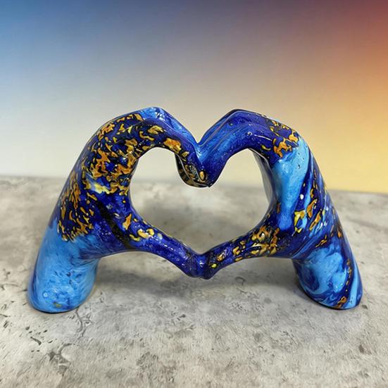 Heart Hands Sculpture Love Heart Hands Gesture Statue for Room Bookshelf Coffee Table Dining Table Centerpiece
