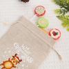 30/1PCS Christmas Candy Gifts Drawstring Bags Linen Bundle Pocket Bracelet Jewelry Burlap Storage Bags Xmas Gift Packaging Bags