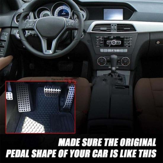 4Pcs Gas Brake Pedal Footrest Cover For Mercedes-Benz C E S GLK SLK CLS SL Class