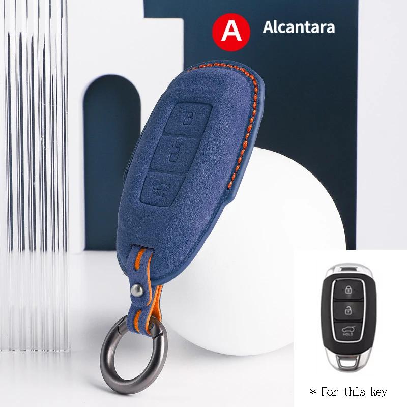 Interior Mouldings 3 Buttons Car Key Case For Hyundai Tucson Santa Fe Rena Sonata Elantra Creta I10 I30 I40 Solaris Accent Cover