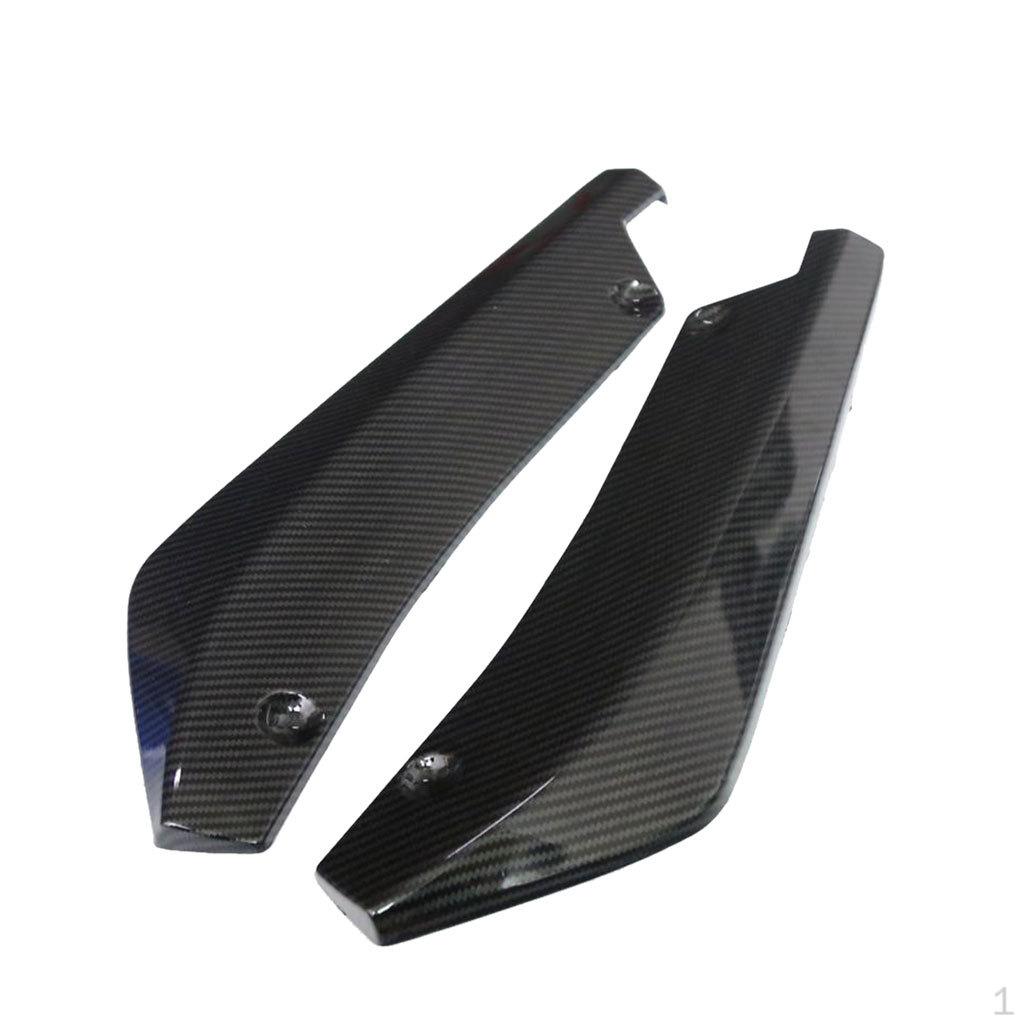 2pcs Carbon Fiber Car Body Rear Bumper Spoilers Splitters Protectors