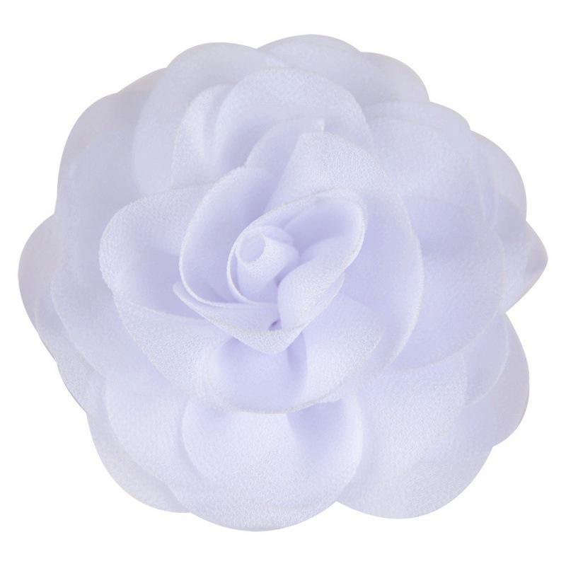 8cm Handmade Pearl Chiffon Rose Flower for Shoes, Hats, Clothing, and Headwear Accessories