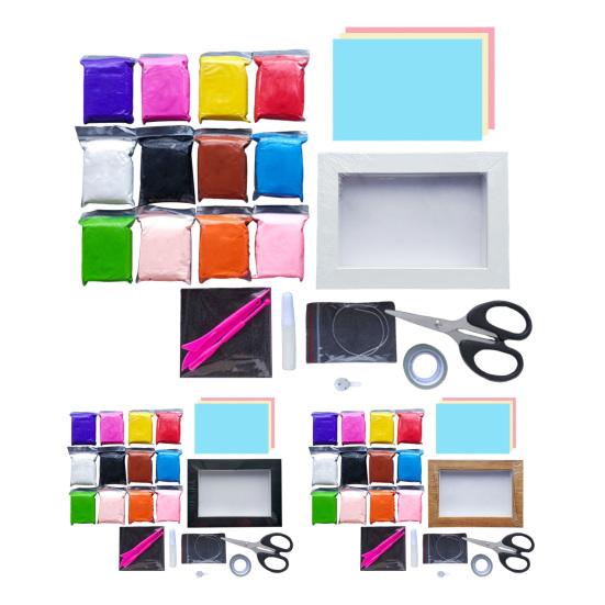 DIY Air Dry Clay Kit 3D Photo Frame Craft for Couples Valentine's Birthday Gift Non-Stick Modeling Clay for Kids Adults
