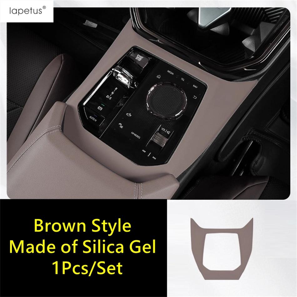 

For BMW X3 G45 2025 2026 Silicone Car Central Console Gear Shift Water Cup Holder Wireless Charging Pad Mat Accessories Interior Brown Style-A