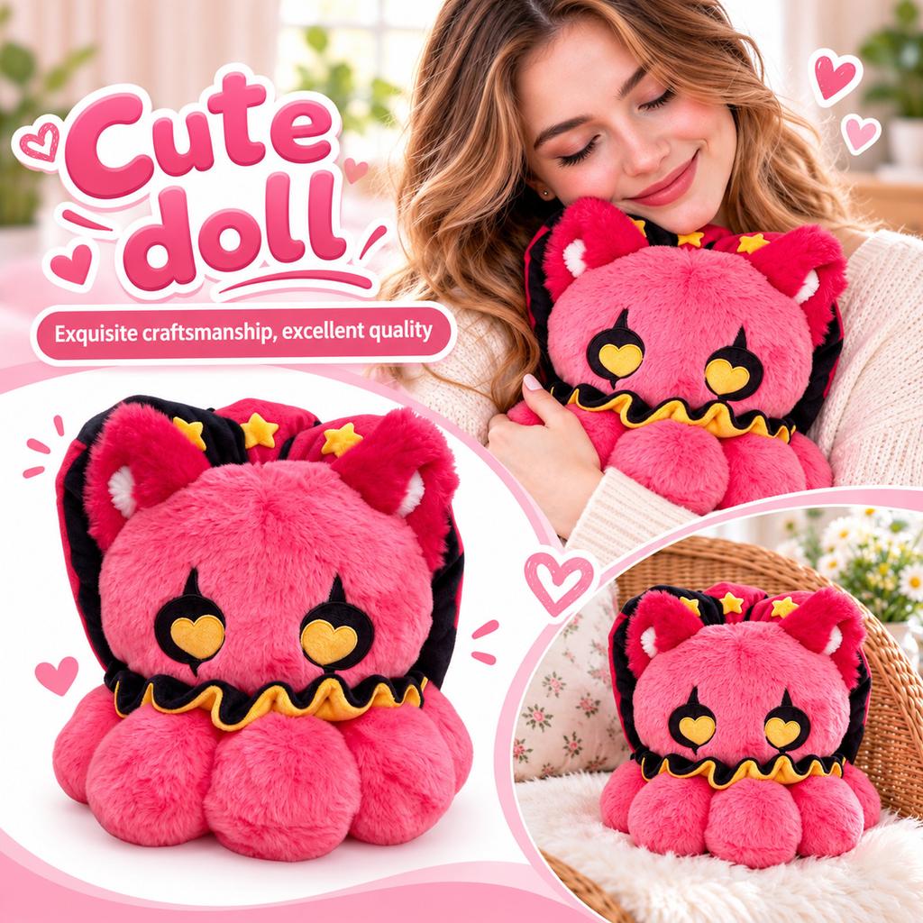 Cute Plush Toy Decorative Soft Stuffed Animal Doll for Home and Any