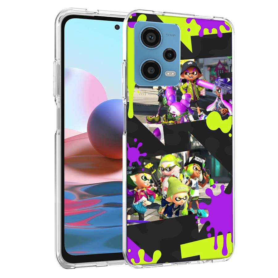 Game S-Splatoons Phone Case For Redmi Note 13 12 14 15 Pro Plus 13R 11 11T 11E 11S 10 Pro 10S 9 9S Cover Cell Clear TPU Capa Cas