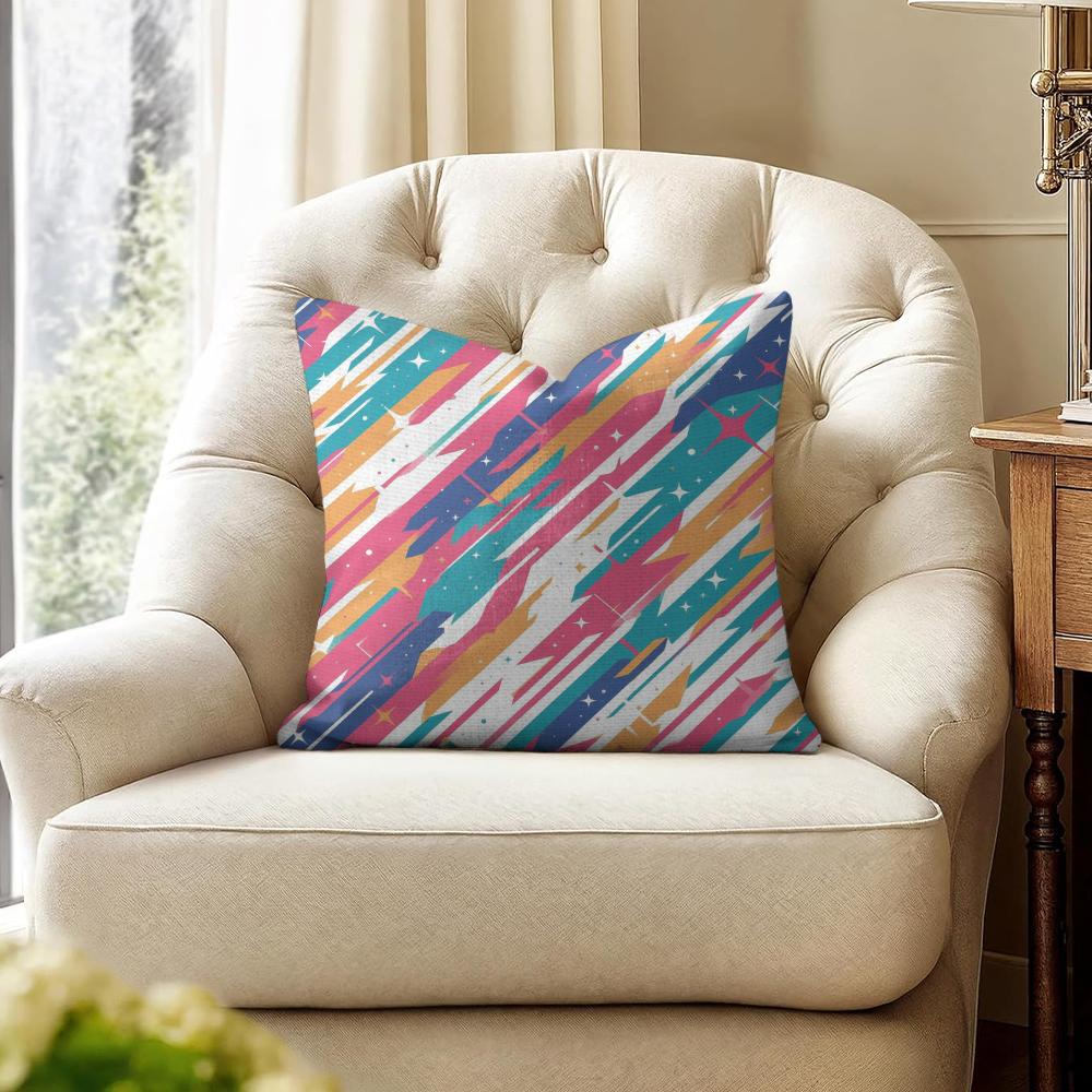 Classic Striped Cushion Cover Natural Linen Organic Fabric DoubleSided Printing Couch Pillow Covers Home Decor