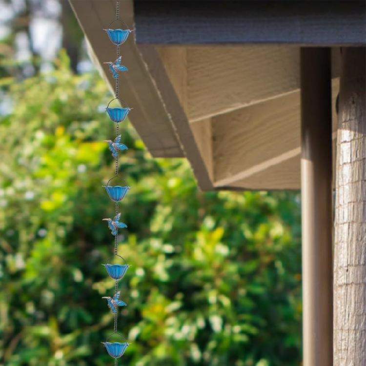 Rain Chain for Gutters Functional Replacement for Downspout Stainless Steel Rainwater Catcher Chain Outdoor Garden Decorations