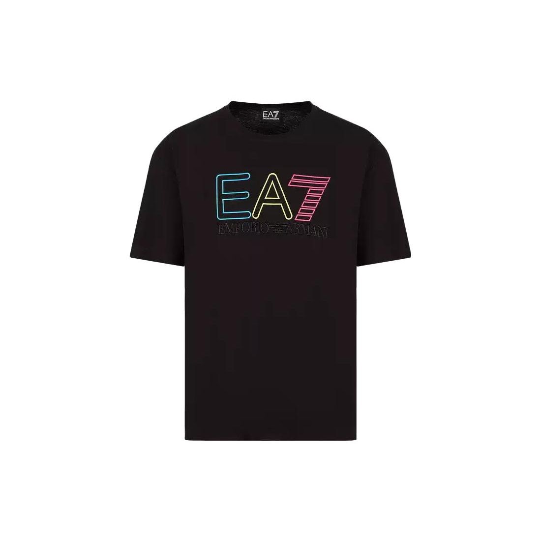 

Emporio Armani EA7 Letter Logo Printed Crew Neck Short Sleeve T-Shirt Unisex tops Black 3RUT02-PJ02Z-1200 XL