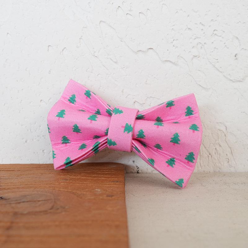Pink Christmas Tree Double Layer Cat Collar - UCC-218M