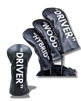 Domestic Brand Pirona Golf Head Cover Made of Highest Grade PU Leather Driver Fairway Wood Utility Number Display Tag Included Water Resistant Simple