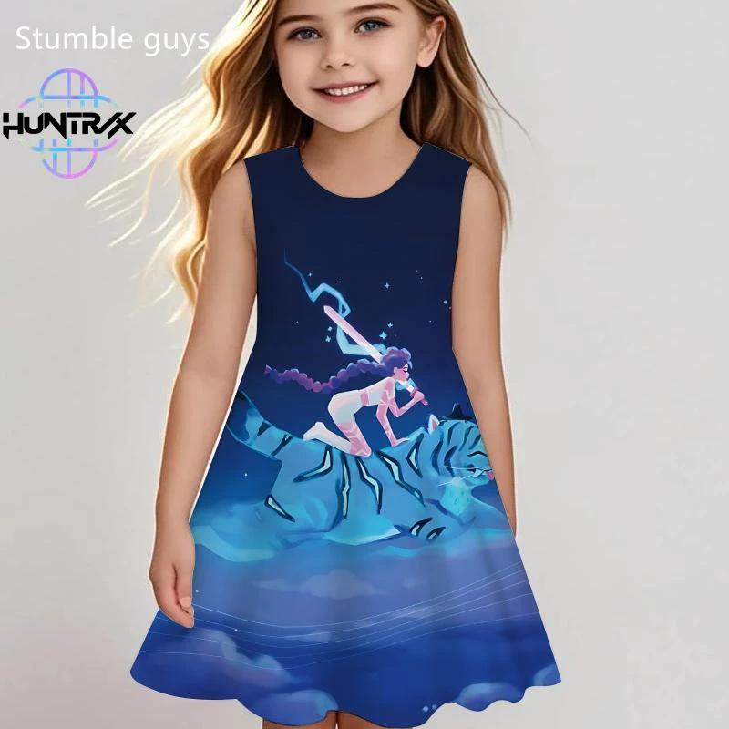 Children's Fashion Printed Clothing Casual Versatile Dresses Girls