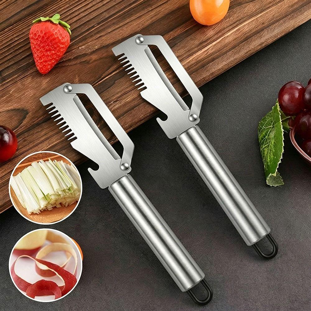 3-in-1 Vegetable Peeler with Bottle Opener&Grater Stainless Steel Kitchen Shredder Fruit Peeler