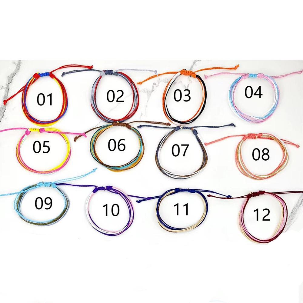 Fil Ciré Taïwanais Multicolore Bracelet d'Amitié