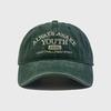 Gorra de béisbol retro vintage de algodón para hombre y mujer, con letras bordadas en mezclilla, de algodón, suave, informal, unisex.