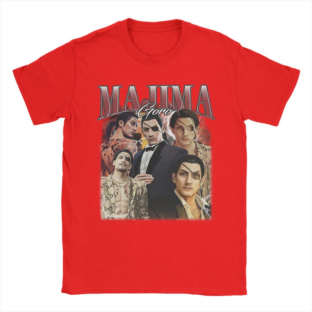 Men TShirt Majima Goro Yakuza Casual Pure Cotton Tees Short Sleeve T Shirt Crewneck Tops Original