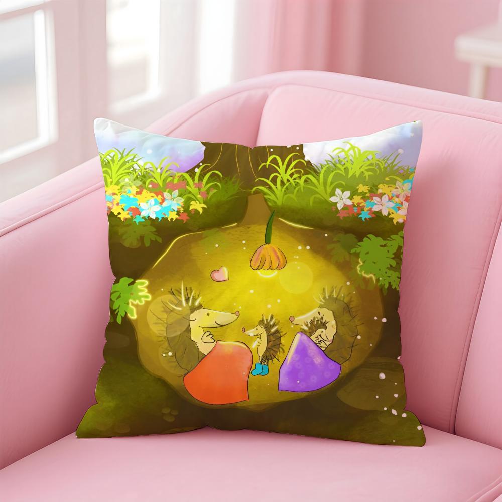 Kwaii Anime Cute My-Mymyberries Art Cushion Cover Pillowcase Short Plush Invisible Zipper Room Sofa Cushion Cover